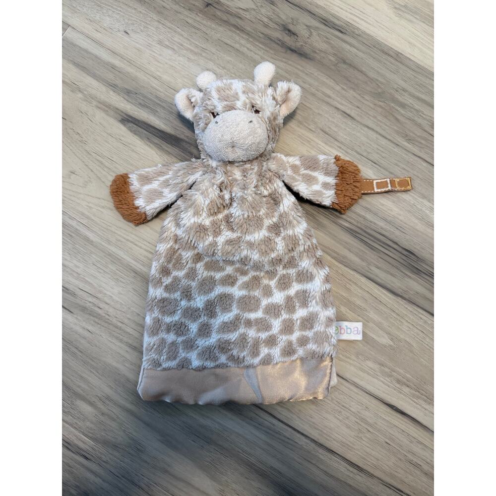 EBBA Plush Luvie Loppy GIRAFFE Lovey Security Blanket #23195 Holds Pacifier